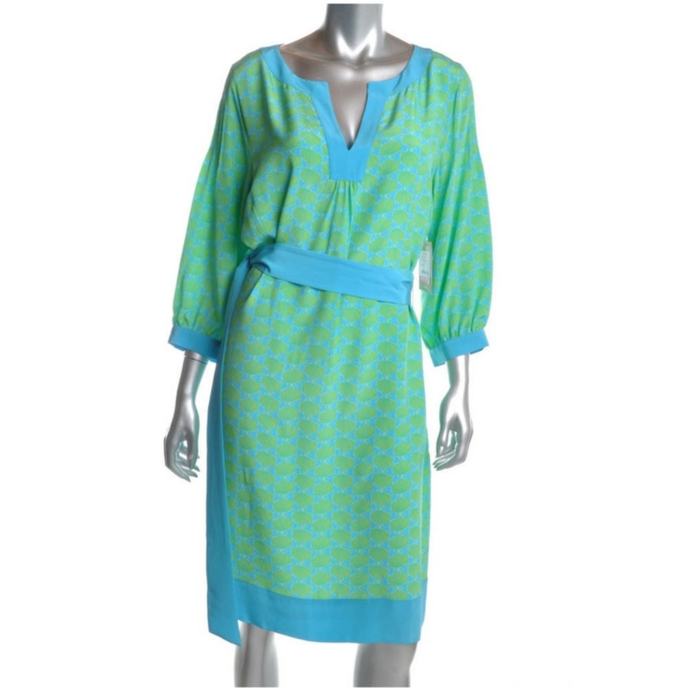NEW Lilly Pulitzer Anya Dress Border Turquoise